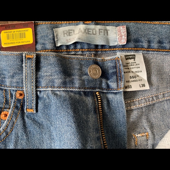 LEVI STRAUSS &Co. RELAXED FIT 550 Jeans size 33-36 - Picture 3 of 7